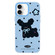 iPhone 15 Pro Max Skin Feeling Jelly TPU Hybrid PC Phone Case - Little Black Dog Blue