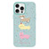 iPhone 15 Pro Max Skin Feeling Jelly TPU Hybrid PC Phone Case - Three Puppies Light Green