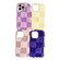 iPhone 15 Pro Max Square Grid Plush TPU Phone Case - Pink