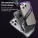 iPhone 15 Pro Max S-shaped Stand Frameless Metal Phone Case - Grey