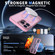 iPhone 15 Pro Max Star Shine Series TPU + PC MagSafe Phone Case with Fold Holder - Pink