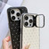 iPhone 15 Pro Max Starry Bling Diamonds Lens Holder Phone Case - Black