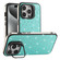 iPhone 15 Pro Max Starry Bling Diamonds Lens Holder Phone Case - Green
