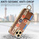 iPhone 15 Pro Max Stereoscopic Flowers Wristband Card Bag Phone Case - Brown