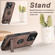 iPhone 15 Pro Max Suteni G2 Holder Denim Leather Back MagSafe Phone Case - Brown
