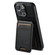 iPhone 15 Pro Max Suteni H02 Leather Wallet Stand Back Phone Case - Black