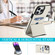 iPhone 15 Pro Max Tri-fold Holder Leather Phone Case with Card Slot - White