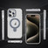 iPhone 15 Pro Max Two Color TPU Hybrid Acrylic MagSafe Magnetic Holder Phone Case - Grey