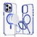 iPhone 15 Pro Max Two-color TPU Hybrid PC MagSafe Phone Case - Blue