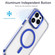 iPhone 15 Pro Max Two-color TPU Hybrid PC MagSafe Phone Case - Blue
