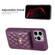 iPhone 15 Pro Max Vertical Wallet Rhombic Leather Phone Case - Dark Purple