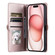 iPhone 15 Pro Max Wallet Multi-card Slot Leather Phone Case with Lanyard - Rose Gold