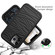 iPhone 15 Pro Max Wave Pattern 3 in 1 Silicone + PC Phone Case - Black