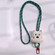 iPhone 15 Pro Max West Highlands Puppy Colorful PC Hybrid TPU Phone Case with Lanyard - Red