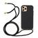 iPhone 15 Pro Max Wheat Straw Material + TPU Phone Case with Lanyard - Black