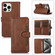 iPhone 15 Pro Max Wristband Card Slot Leather Phone Case - Coffee