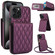 iPhone 15 Pro Max YM015 Crossbody Rhombic Card Bag RFID Phone Case - Dark Purple
