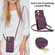 iPhone 15 Pro Max YM015 Crossbody Rhombic Card Bag RFID Phone Case - Dark Purple