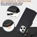 iPhone 15 Pro Max YM016 Rhombic Zipper Card Wallet Leather Phone Case with Lanyard - Black