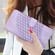 iPhone 15 Pro Max YX0060 Elephant Head Embossed Phone Leather Case with Lanyard - Light Purple