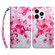 iPhone 15 Pro 3D Painted Leather Phone Case - Red Flower