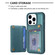 iPhone 15 Pro BF26 Wave Pattern Card Bag Holder Phone Case - Green