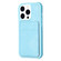iPhone 15 Pro BF28 Frosted Card Bag Phone Case with Holder - Blue