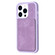 iPhone 15 Pro BF28 Frosted Card Bag Phone Case with Holder - Purple