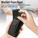 iPhone 15 Pro Carbon Fiber Fold Stand Elastic Card Bag Phone Case - Black