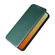 iPhone 15 Pro Carbon Fiber Texture Flip Leather Phone Case - Green