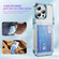 iPhone 15 Pro Card Holder Acrylic Hybrid TPU Phone Case - Transparent Blue