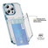 iPhone 15 Pro Card Holder Acrylic Hybrid TPU Phone Case - Transparent Blue