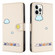 iPhone 15 Pro Cartoon Cats Leather Phone Case - Beige White