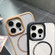 iPhone 15 Pro Chocolate Transparent MagSafe Shockproof Phone Case - Grey