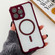 iPhone 15 Pro Colorful Two-Color Lens Film MagSafe Magnetic Horn Acrylic+TPU Case - Red