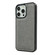 iPhone 15 Pro Cowhide Texture Back Cover Phone Case - Grey