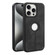 iPhone 15 Pro Crazy Horse Leather Back Cover Phone Case - Black