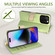iPhone 15 Pro Crossbody Litchi Texture Square Buckle Leather Phone Case - Green