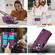 iPhone 15 Pro Crossbody Ring Multifunctional Wallet Leather Phone Case - Dark Purple