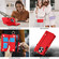 iPhone 15 Pro Crossbody Ring Multifunctional Wallet Leather Phone Case - Red