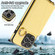 iPhone 15 Pro Crossbody Ring Wallet Leather Back Cover Phone Case - Yellow