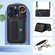 iPhone 15 Pro Crossbodys Card Bag Ring Holder Leather Phone Case - Black