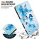 iPhone 15 Pro Crystal Texture Colored Drawing Leather Phone Case - Blue Butterflies