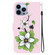 iPhone 15 Pro Crystal Texture Colored Drawing Leather Phone Case - Lily