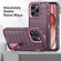 iPhone 15 Pro Defender Gen2 Rugged PC + Silicone Phone Case with Holder - Purple+Light Pink