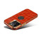 iPhone 15 Pro Denior Crocodile Texture Genuine Leather Electroplating Phone Case - Mocha Brown