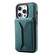 iPhone 15 Pro Denior D17 Skin Feel MagSafe Detachable Card Slot Phone Case - Blue