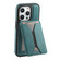 iPhone 15 Pro Denior D17 Skin Feel MagSafe Detachable Card Slot Phone Case - Blue