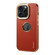 iPhone 15 Pro Denior Fragrant Calf Texture Electroplating Phone Case - Maroon Red