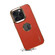 iPhone 15 Pro Denior Fragrant Calf Texture Electroplating Phone Case - Maroon Red